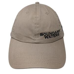 Boundary Waters Slideback Baseball Cap Brown One Size Adjustable 6 Panel Blue 84